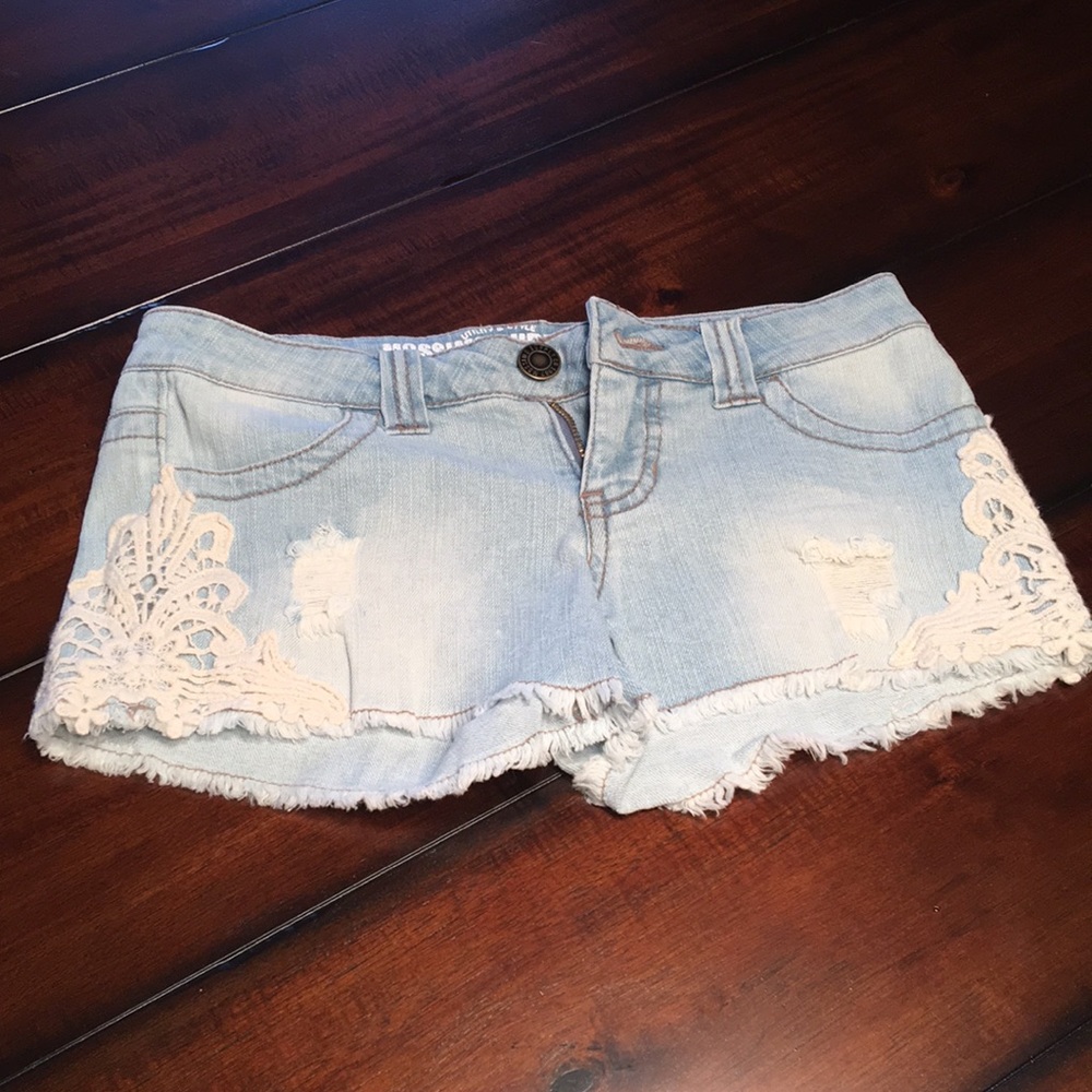 Distressed Jean Shorts